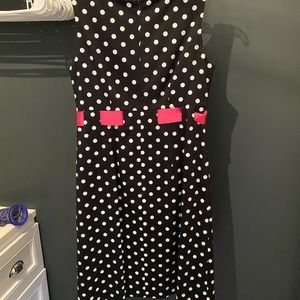 Jessica Howard size 6 black polka dot dress. Never worn.
